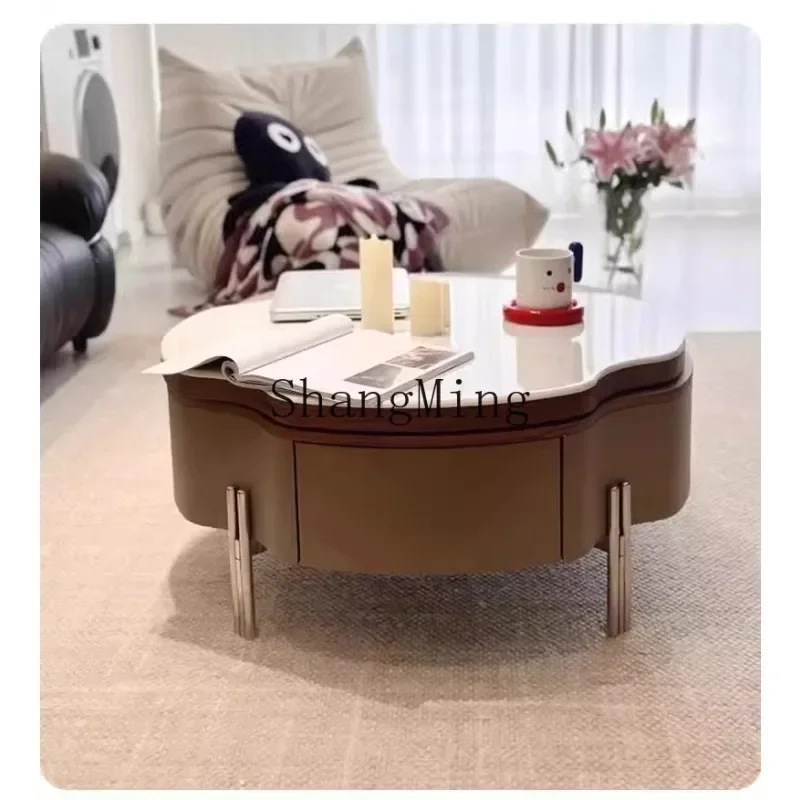 

CL cream style heterosexual coffee table living room home modern simple light luxury high-end small apartment