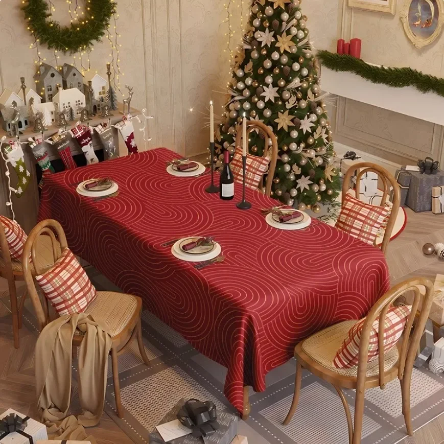 

C2950-L New atmosphere red festive tablecloth tea table tablecloth