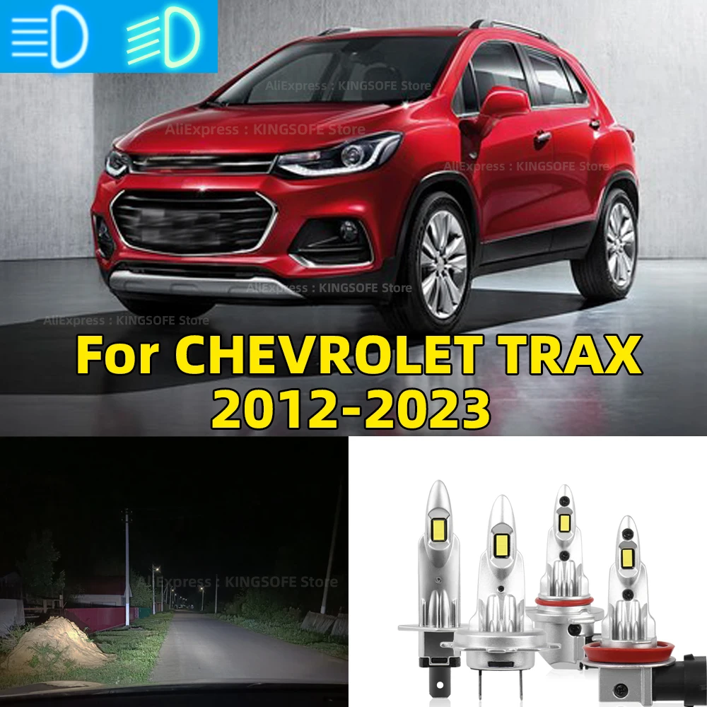 

2/4Pcs 6000K High Quality LED Car Headlight High Low Beam Bulb Fanless 150W Auto Light For CHEVROLET TRAX 2012 2013 2014-2023