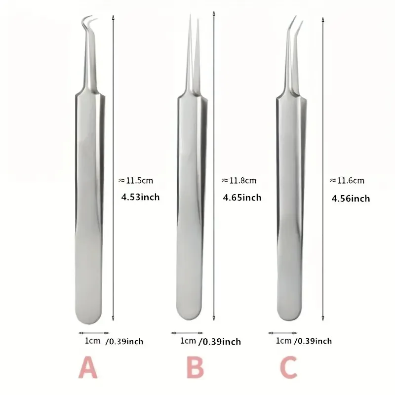 Mee-eter pincet, mee-eter extractor, puistje popper tool kit, professionele roestvrijstalen huid Zit acne smet popping chirurgisch