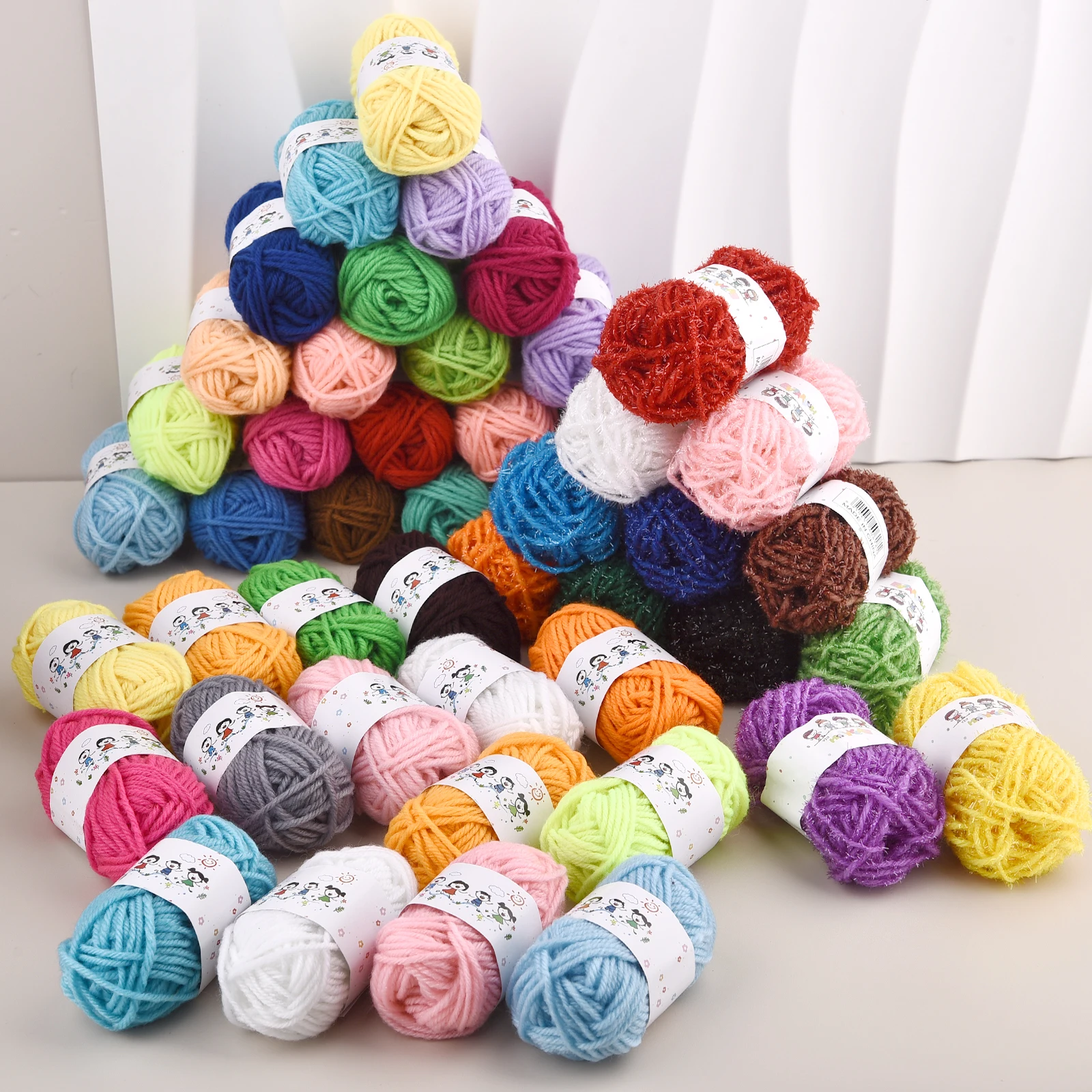 12 pcs/Set Soft Yarn Fine Quality Hand-Knitting Thread Soft Warm DIY Cotton Wool Threads For Handmade Knitting Crochet Yarn Tool