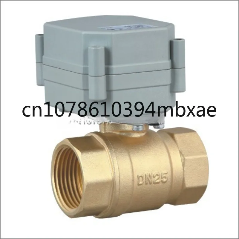 Tonhe 2 -way DN25 AC230V/DC24V Brass electric motorized control water ball valve for fan coil