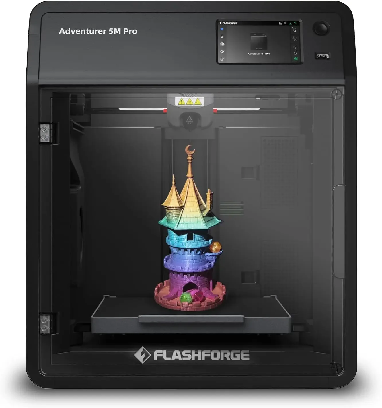 Adventurer 5M Pro 3D Printer with 1 Click Auto Printing System, 600mm/s High-Speed, Quick Detachable 280°C Nozzle, Core XY