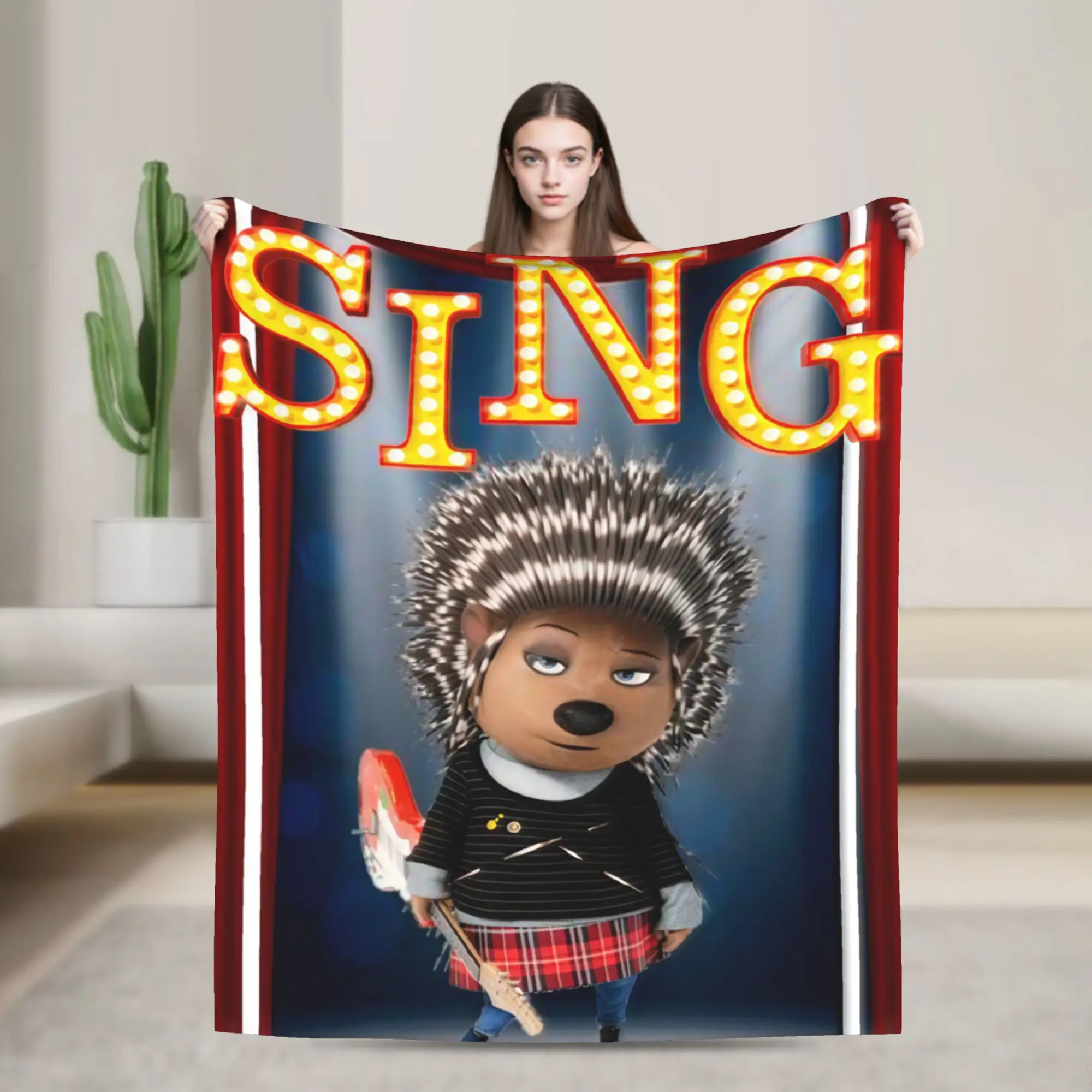 Sing 2 Movie Throw Blanket for Couch  Soft Cozy Plush Blanket 50x60 Inch Multi-size Bedspreads for All Seasons