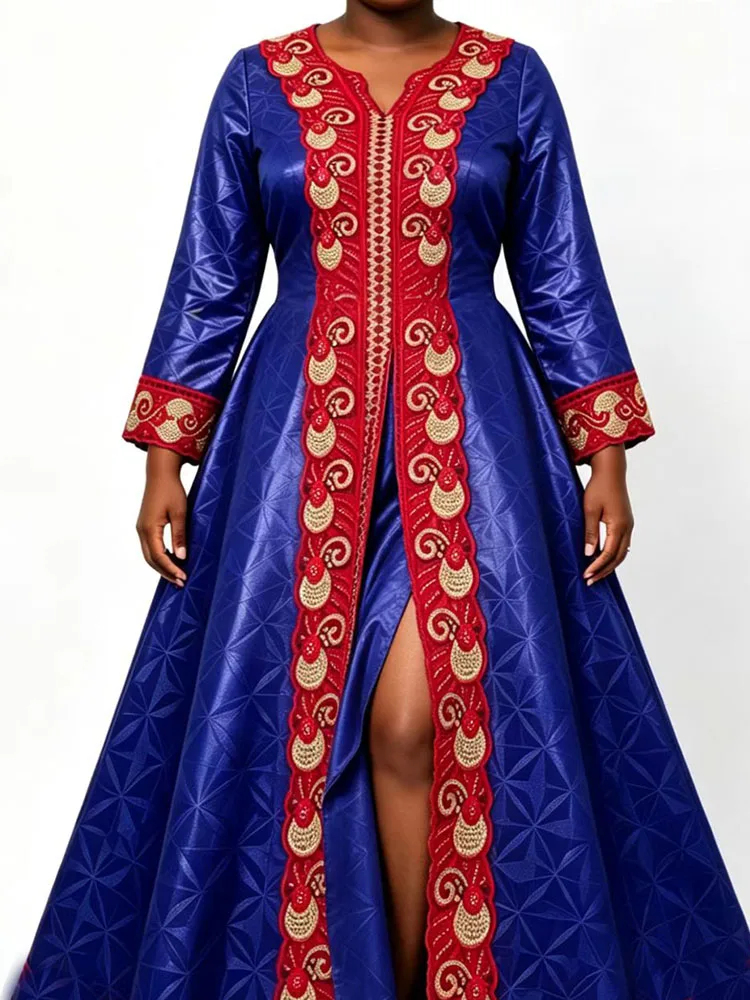 Stunning African Print Wrap Dress Vibrant Colors Custom Plus Size for Summer Vacation Beach Photoshoot