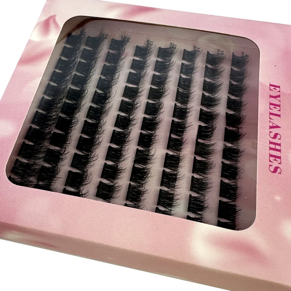 DIY96/160 Cluster Eyelash Extension Bunch Lashes Segmented Fake Lash 3D Fluffy Natural Russian Volume Individual Mink Eyelashes