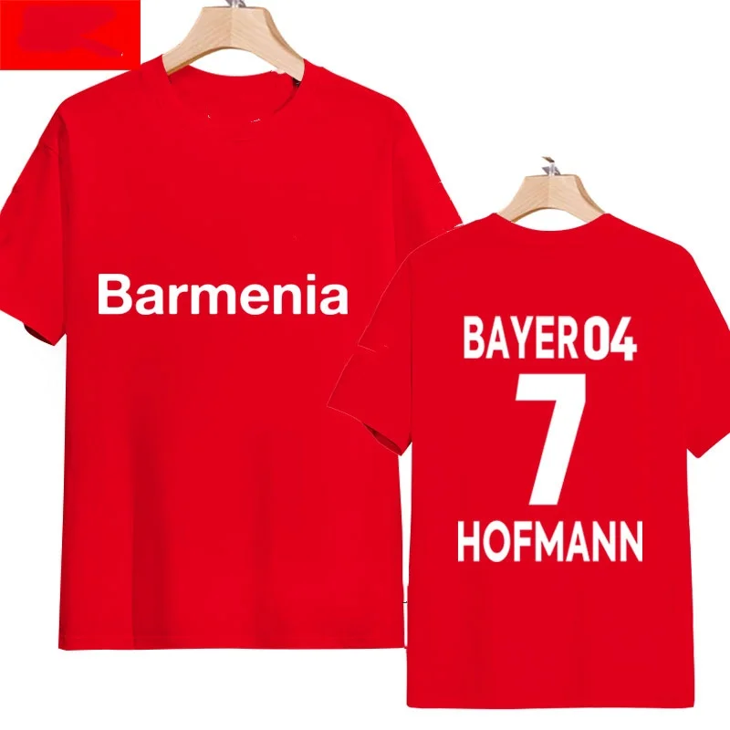 Hot Selling Football Jerseys Leverkusen Team Uniform Same Round Neck T-shirt for Men and Children 3D Comfortable and Breathable