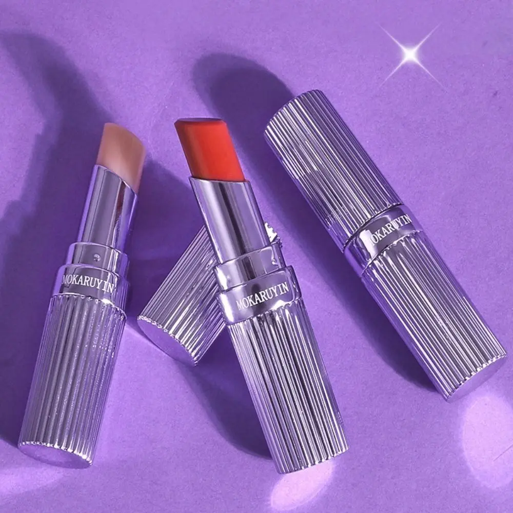 Moisturizing Temperature Color Change Lipstick Waterproof Purple Fruity Lip Pomade Non Stick Cup Long-lasting