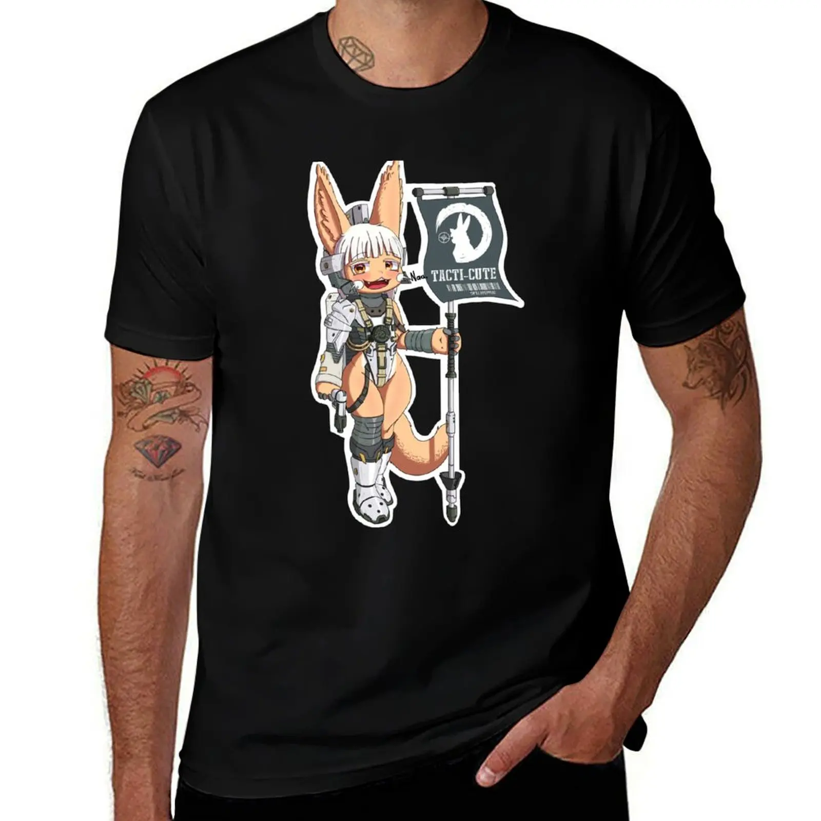 

TACTI-CUTE ( Nanachi X Ludens ) T-Shirt man t shirt summer anime t shirts for man T-Shirt