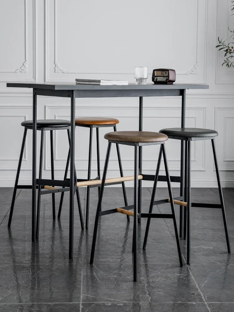 American bar stool high style home simple bar chair cafe retro high stool industrial style creative round stool