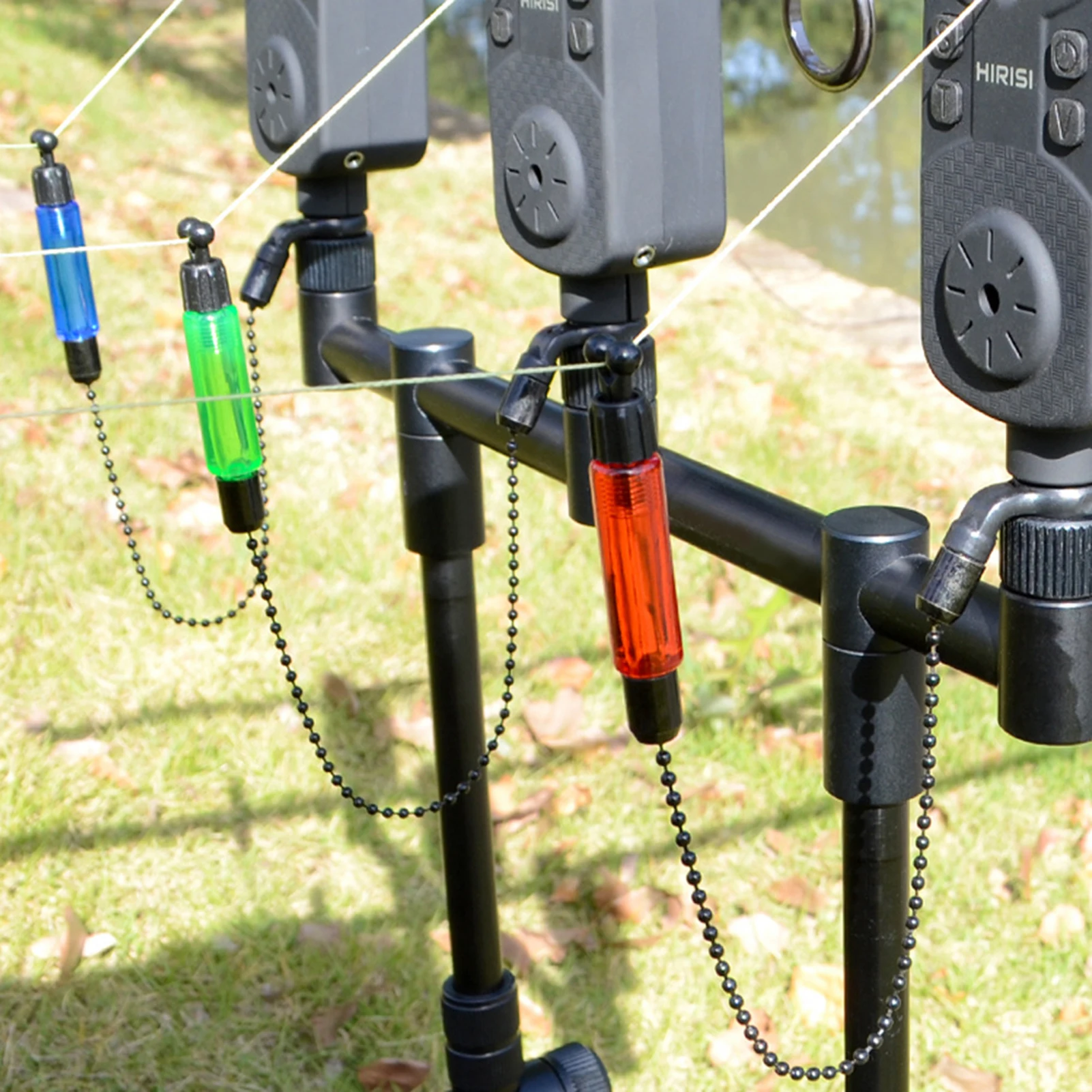 

3pcs Fishing Alarm Light Stainless Steel Soft Chain Fishing Signal Light Night Fishing Flash Alarm Portable Fishing Accessories