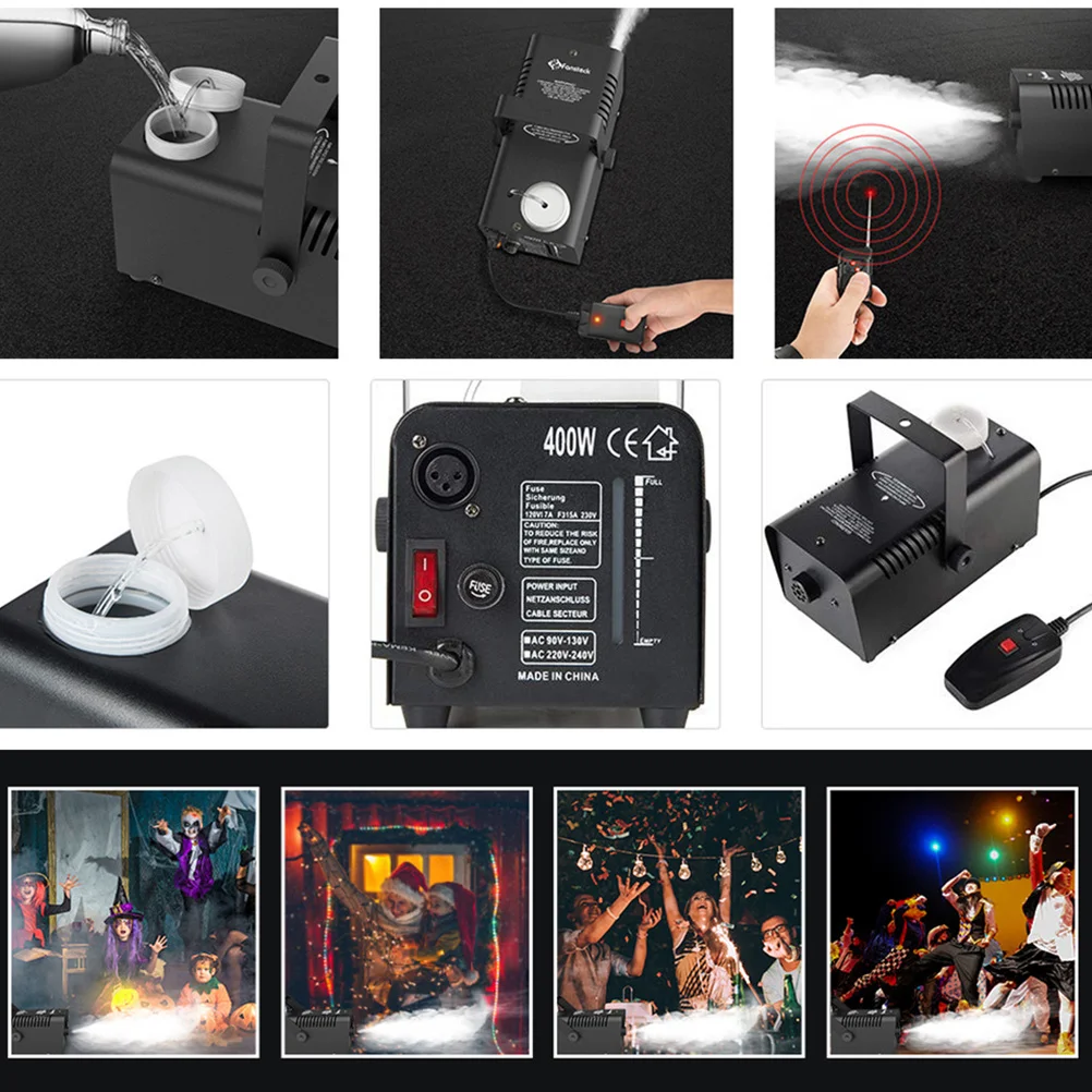 المرحلة آلة لصنع الدخان المحمولة مبيد لحفل الزفاف Ktv ديسكو هالوين الأسود آلة رش الدخان تأثير الضباب #1