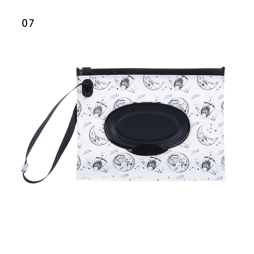 

1 шт., портативный многоразовый контейнер для салфеток с ремешком-защелкой, коробка для влажных салфеток, чехол для чистящих салфеток, сумка для влажных салфеток