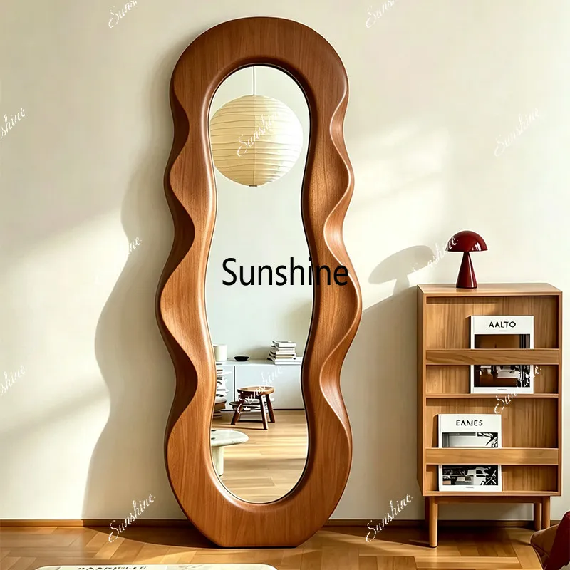 Retro full-length mirror home living room irregular full-length mirror