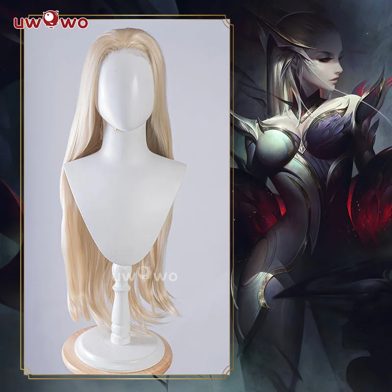 UWOWO Evelynn Wig Game  League of Legends/LOL Coven Evelynn Cosplay Wig Lace wig Lace hair Long Hair Yellow Hair 90CM New Style