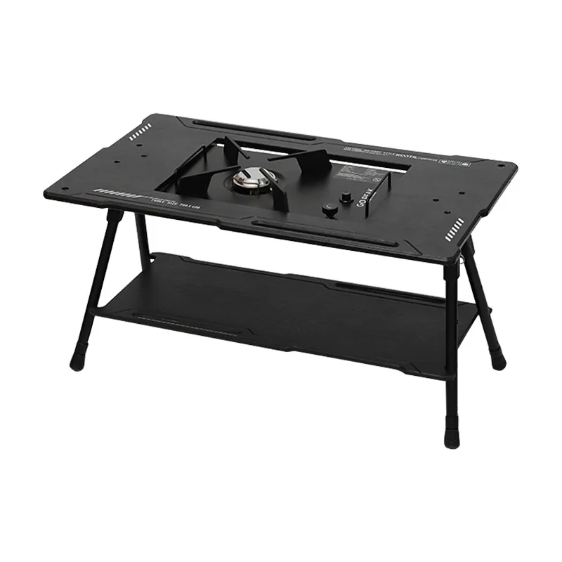 

Outdoor Blackening Stove Table Camping Tactical Table Portable Picnic Folding Lift Table Picnic Shelf