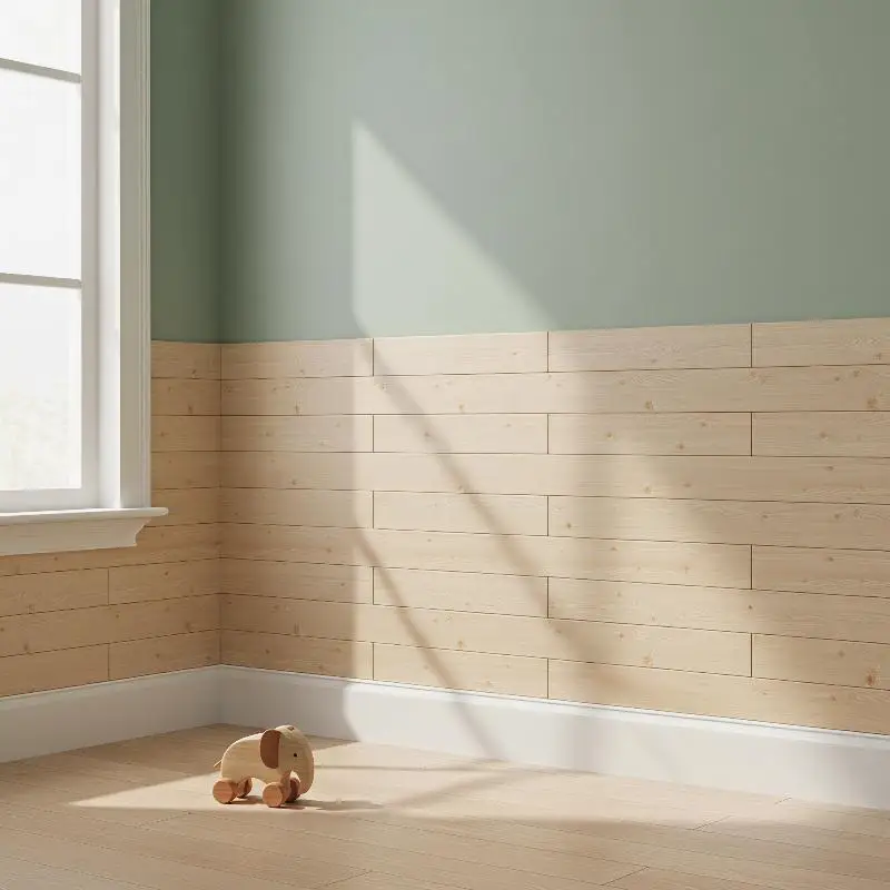 3D Wood Slat Wall Panels Self Adhesive Sound Absorbing For Home Living Room Office Wall Decor