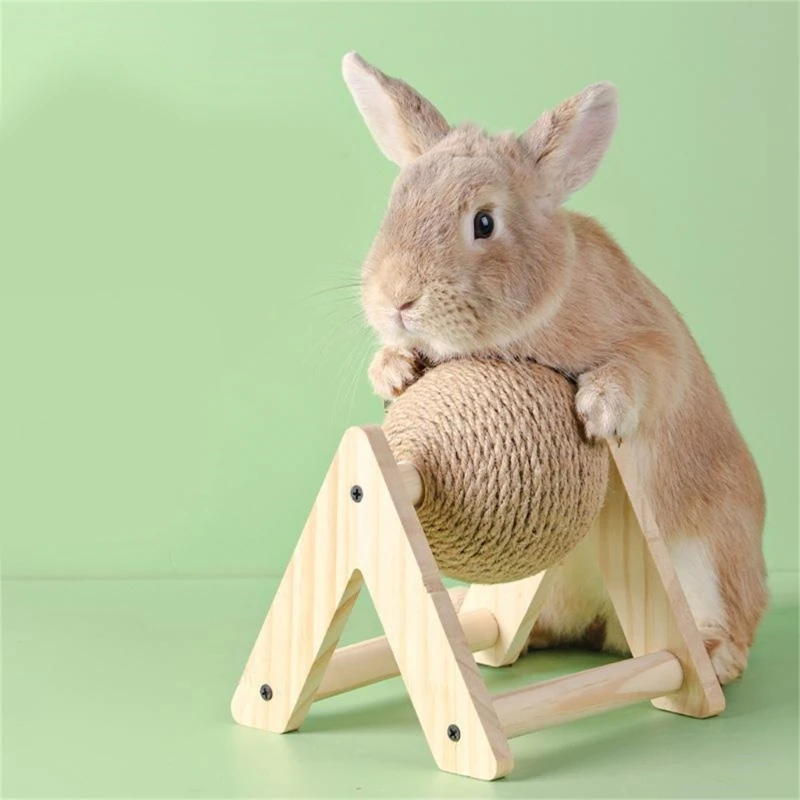 🐰 Keep your little companion busy and entertained! This Sisal Hemp Chew & Scratching Toy is a fun 1