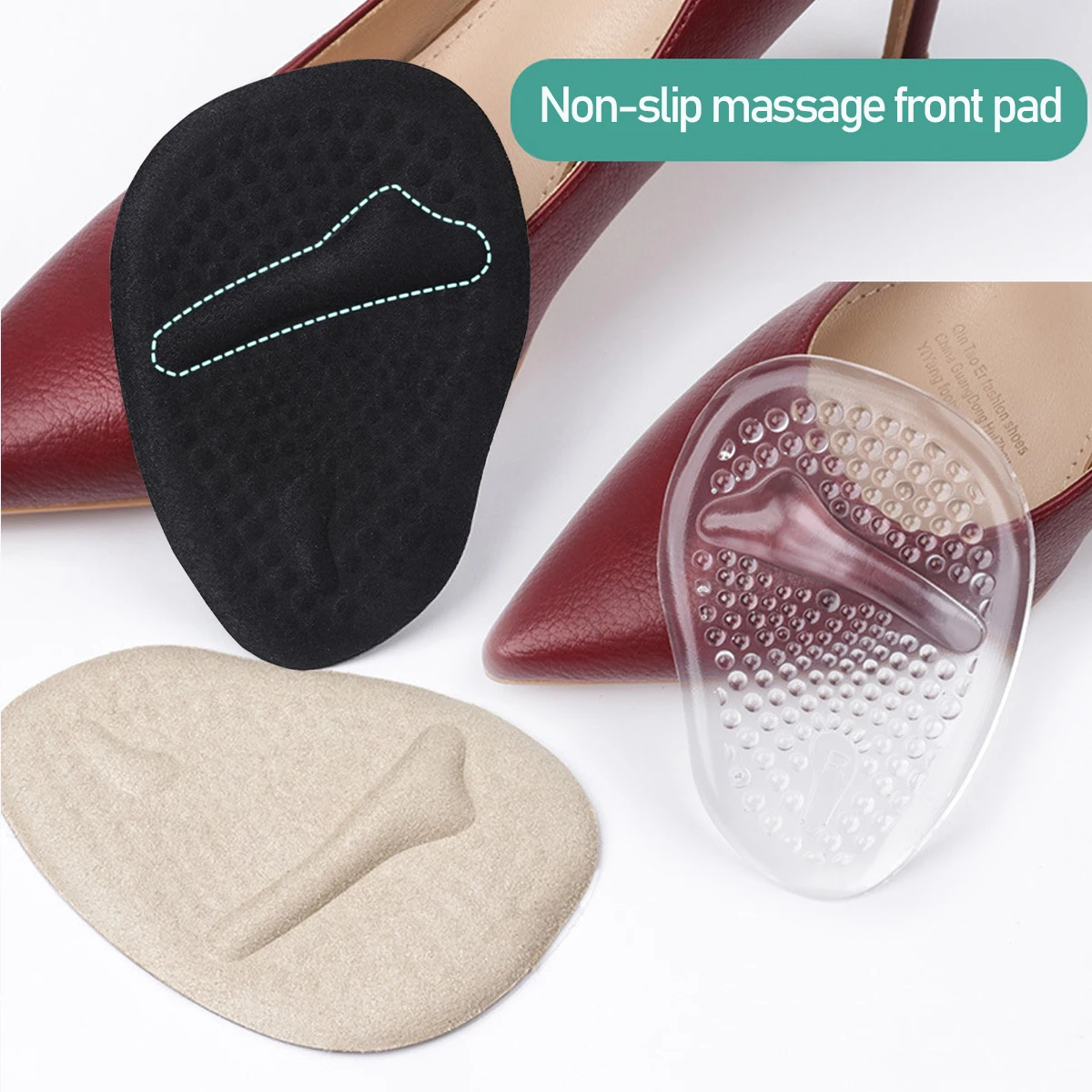 

Gel Metatarsal Pads for Women – Self-Adhesive Forefoot Cushions for High Heels & Sandals | Non-Slip Pain Relief Insoles