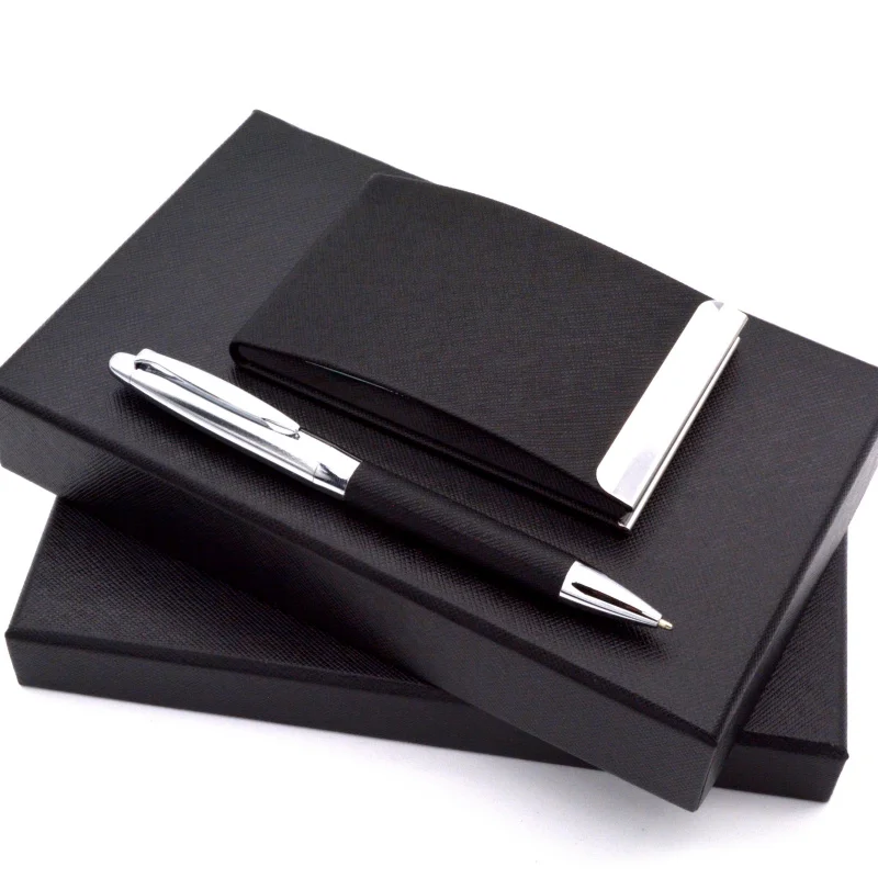 

2025customized.Custom classical business ballpen and card holder set male and female 152019-CR