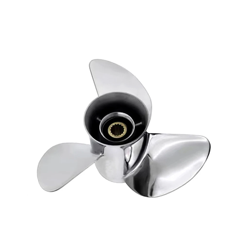 Stainless Steel Propeller 13 X 19 -K for Yamaha 50-130HP, 15 Tooth 688-45970-03-98 688-45970-03-00,RH