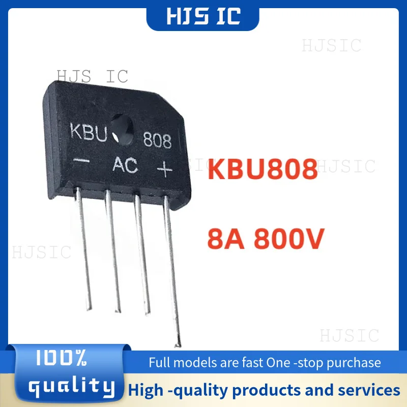 10PCS NEW 100% quality KBU606 KBU608 KBU610 KBU806 KBU808 KBU810 / Single-phase rectifier rectifier bridge stack electronics