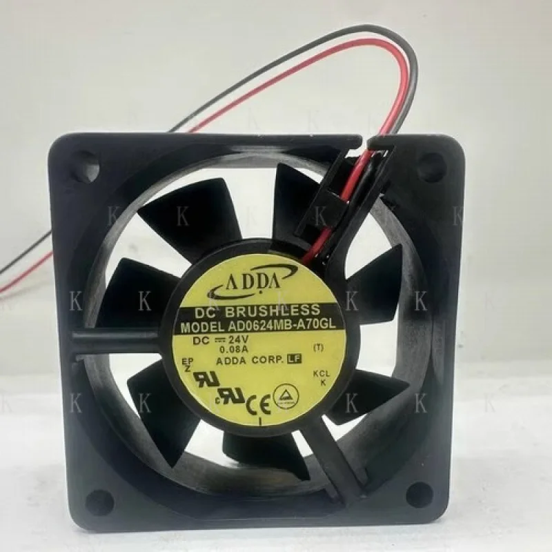 

C 1 pcs FOR ADDA 6025 AD0624MB-A70GL DC24V 0.08A 60 * 25MM inverter cooling fan
