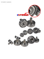 10pcs Stainless Steel External Thread Bearing Pulley with Bolt Metal Roller Guide Wheel Drawer Track Wheel Furniture Hardware