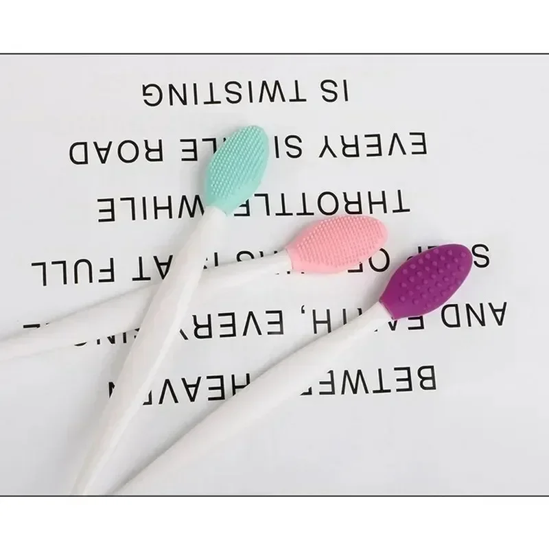 Veilige dubbelzijdige gezichtswas gezichtsborstel, 1 stuks mee-eter verwijderaar, lippeeling, zachte mee-eter verwijderaar olie