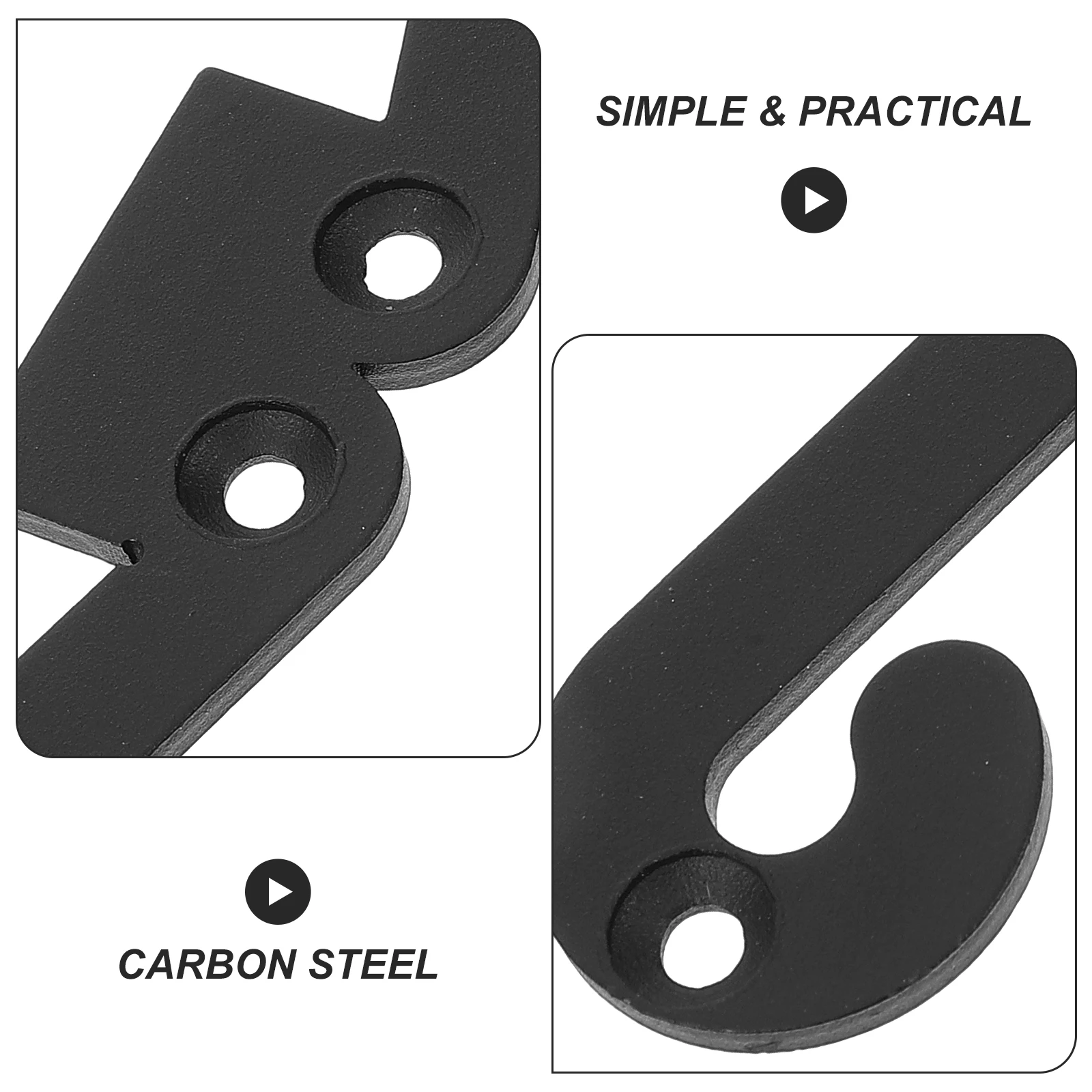 

4Pcs Decorative Barn Door Hinges Carbon Steel Barn Door Fittings Durable Reliable Performance Carbon Steel Decoration