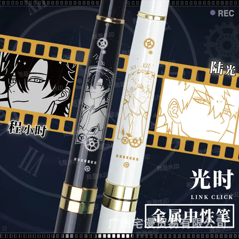 

Anime Time Agent Link Click Cheng Xiaoshi Lu Guang Signature Pen Metal Gel Pen Stationery Gift 0.5mm Refill