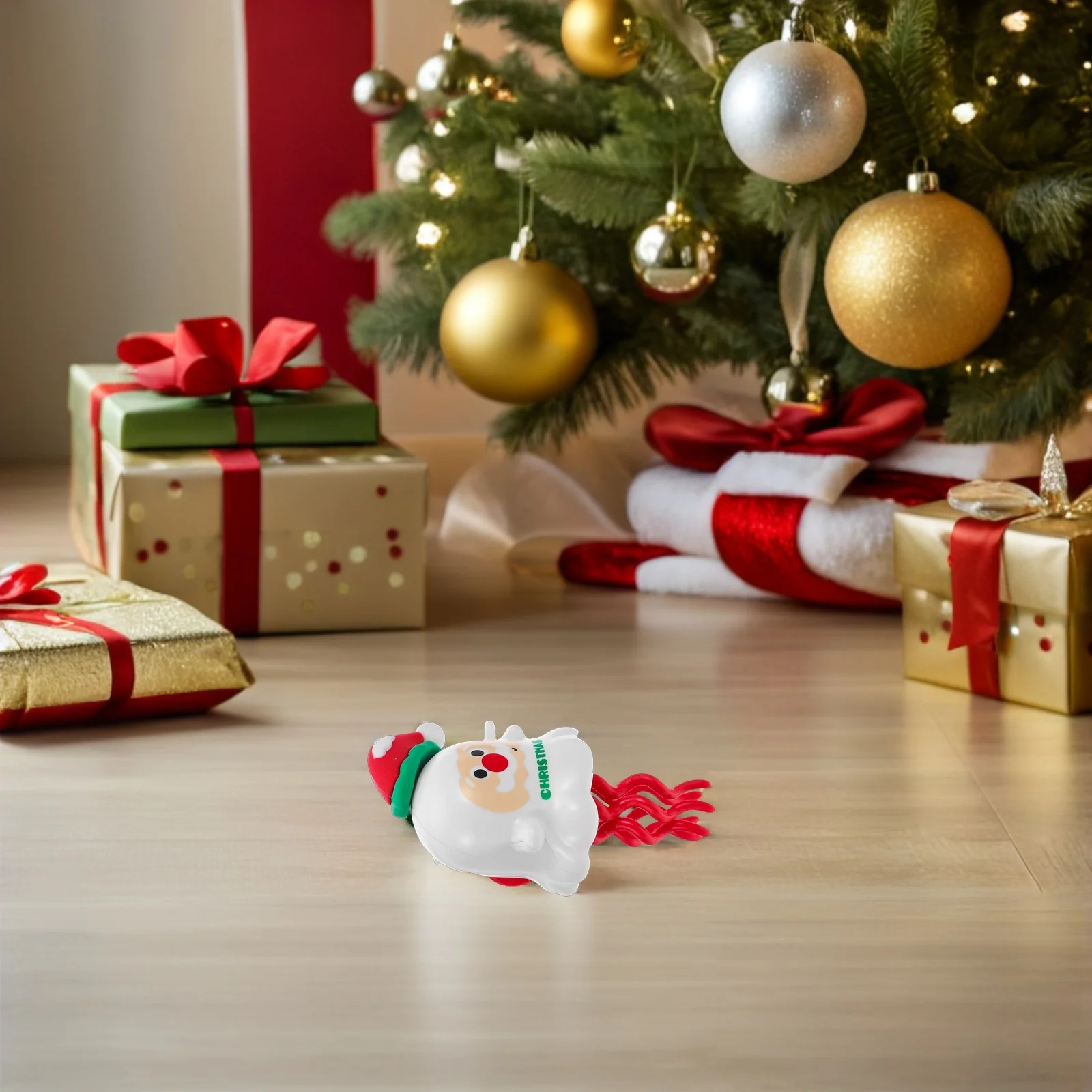 

Santa Wind Up Clockwork Christmas Party Favor Goody Bag Filler Holiday Stocking Stuffer Kids Winter Dance