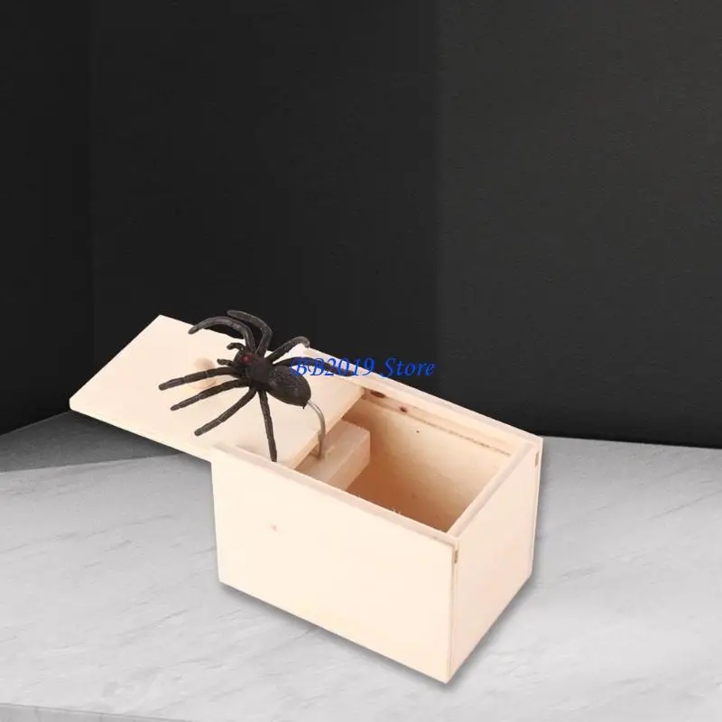 Q0KB Streich Spiders Box Schreckensstrick Gag Geschenkzubehör tragbar für Freund und Familie lustig auf Partys Vorräte