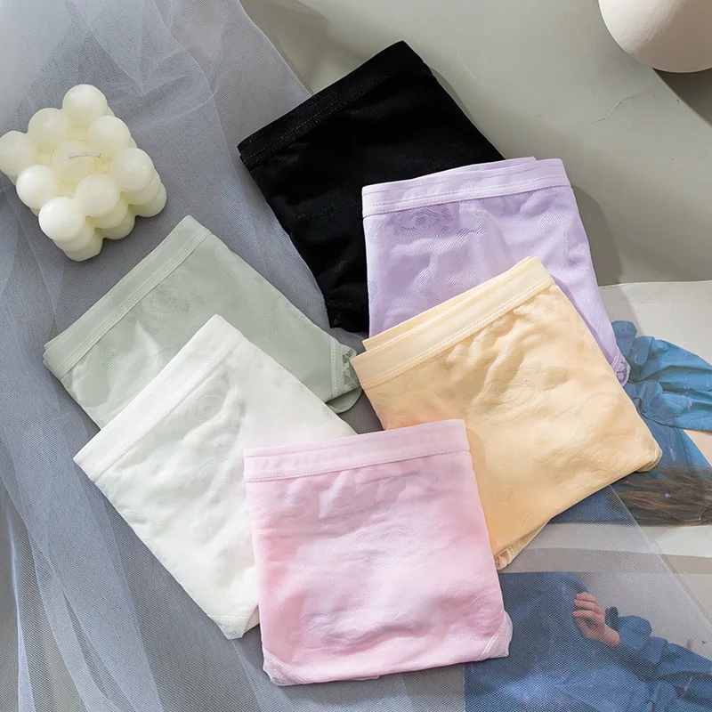 منتصف الارتفاع المرأة سراويل محدد شكل الجسم الملابس الداخلية تنفس الدانتيل السروال حجم كبير M-XL اللباس الداخلي التخسيس الإناث ملخصات #3