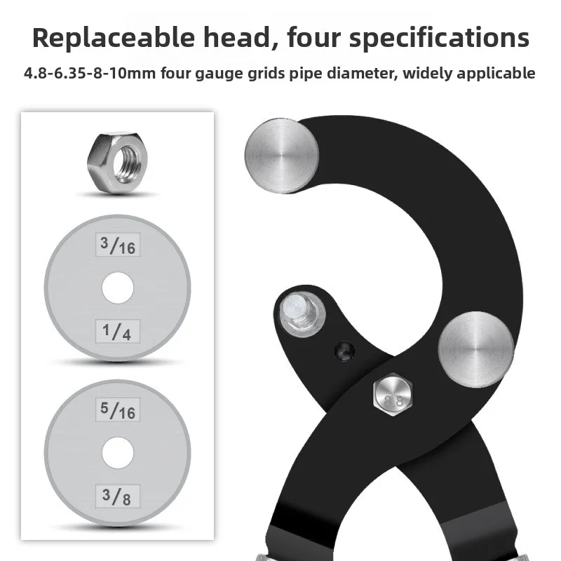 Hi-Spec 4 in 1 Manual Tube Bender Copper Pipe Bending Tool for Air Conditioner Aluminum Iron Stainless Steel Tubing Tools