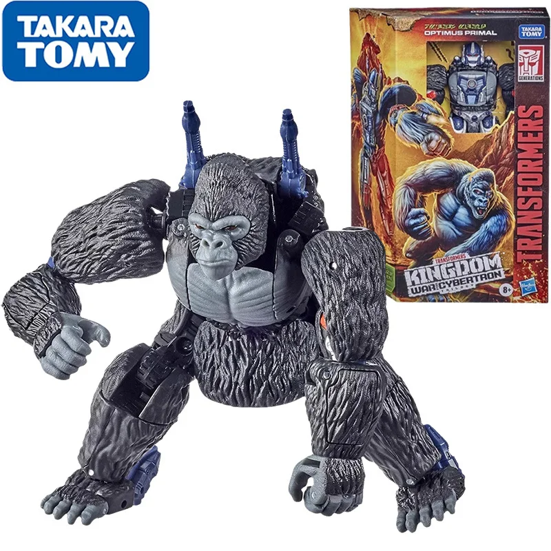 

Hasbro Transformers: War for Cybertron Kingdom Optimus Primal Figure Voyager Class Robot Anime Action Model Collectible Toys