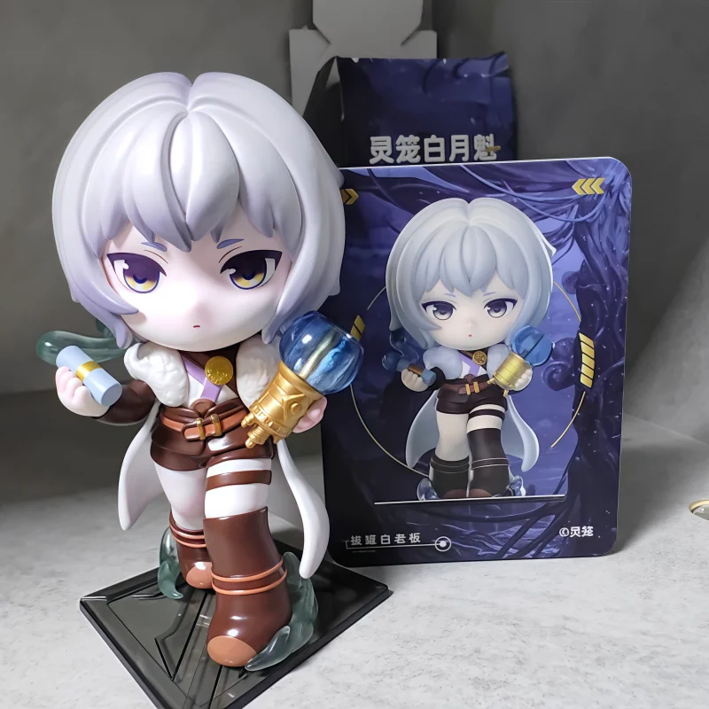

New Q Version Blind Box Figurine Anime Ling Cage Bai Yue Kui Collectible Mini Cute Statue Collectible Model Doll Gift Toy