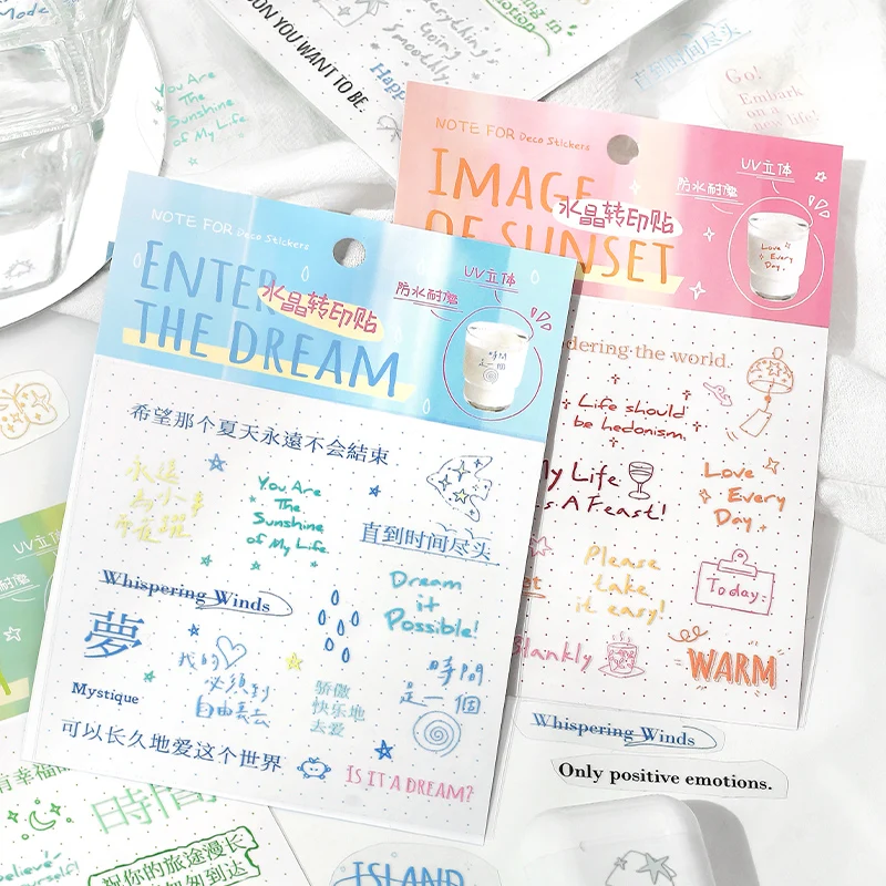 

1PC Light Salt Diary Series Minimalist PET Stickers for DIY Scrapbooking Journal Stickers Aesthetic Stationery Office Supplies