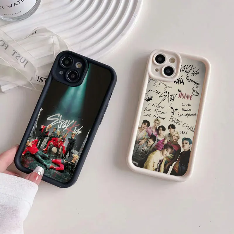 Kpop Stray Kids Soft Silicone Phone Case For Apple iPhone 12 13 Mini 11 14 15 16 Pro Max 7 8 Plus