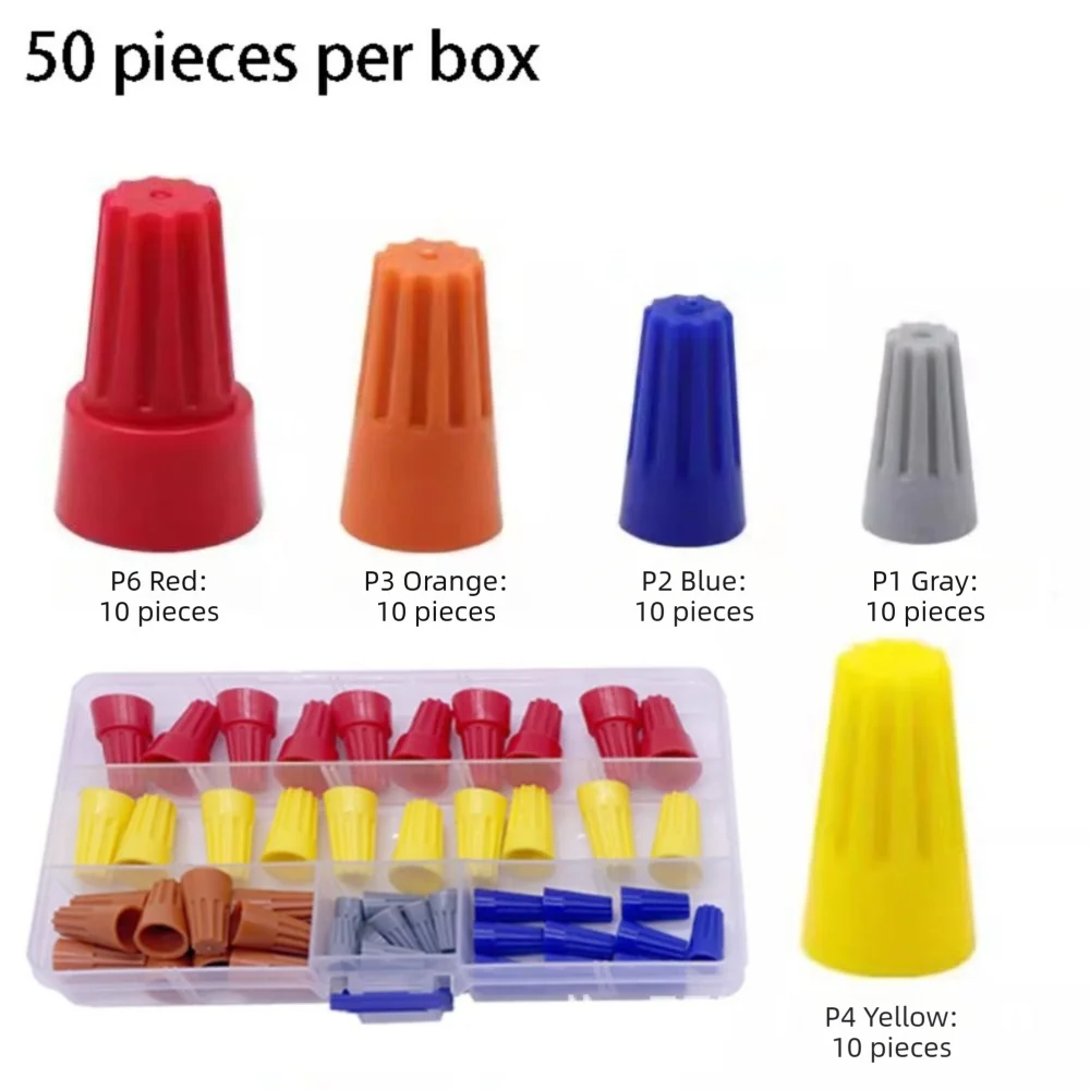 Colorful Boxed Quick Wire Connector Quick Connection Crimp Terminal Insulated Wire Connectors Twist Terminal Insulated Design