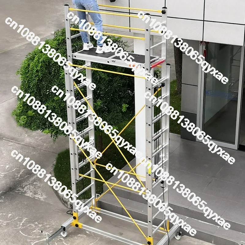 

Aluminum Alloy Scaffolding Movable Telescopic Scaffold Factory Direct Folding Engineering Ladder Platform.