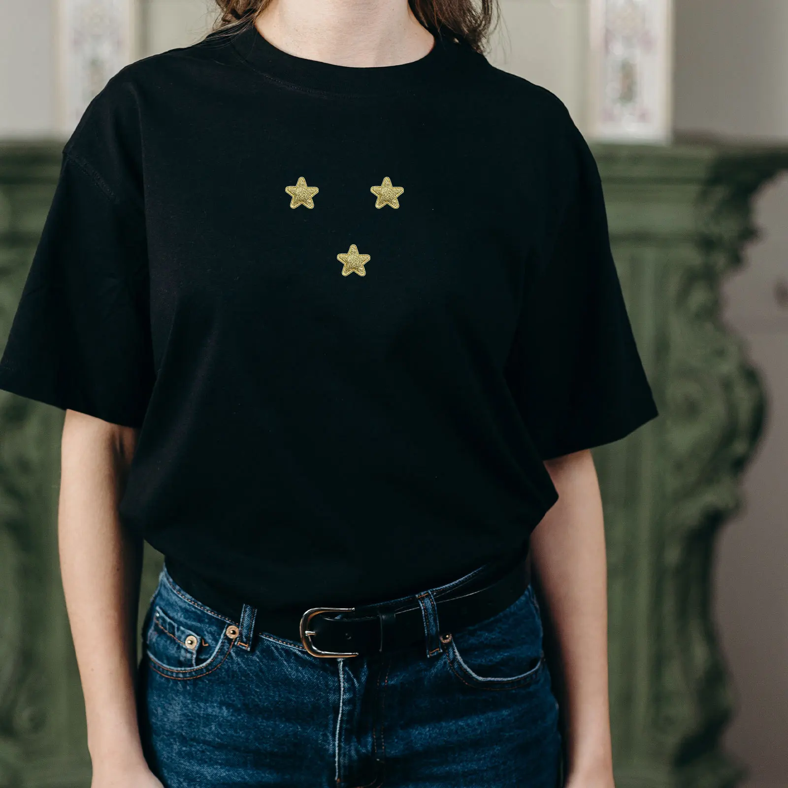 

100pcs Star Cloth Patches Colorful Iron On Diy Decorative Applique For Jeans Shirts Bags Hats Clothing Accessories Craft Repair