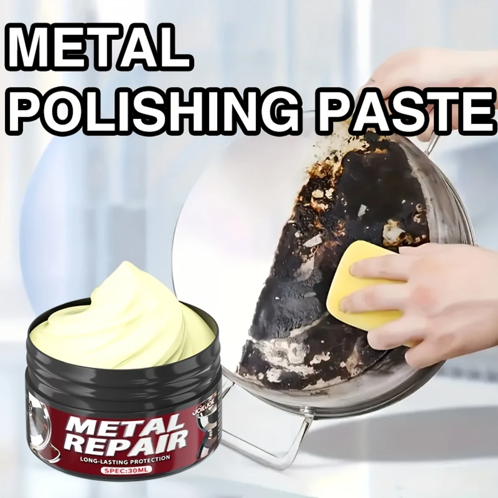 Family Polishing Paste, Suitable for Kitchen Metal, Car Metal, and Various Metal Polishing, Easy to Use,  Car Metal Polish, Quic