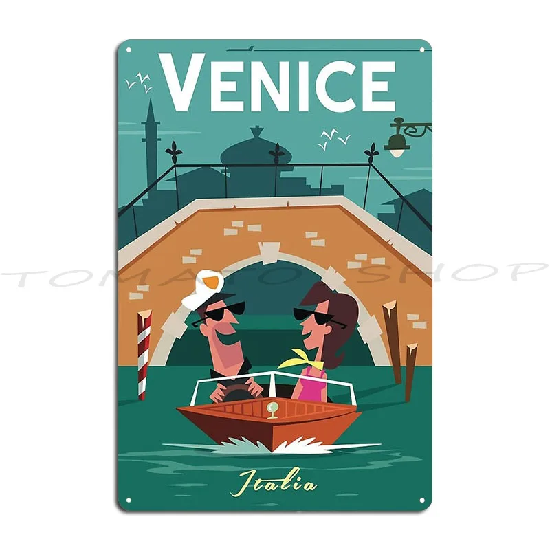 Venice Metal Plaque Poster Wall Plaque Garage Design Wall Decor Custom Tin Sign Poster