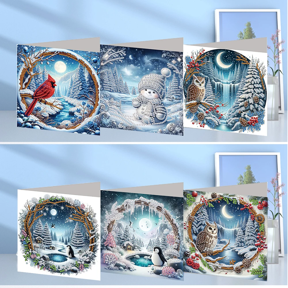 New DIY Diamond Painting Greeting Card Holiday Blessing Card Happy Birthday Gift Thanks Card Christmas Birthday Greeting Card