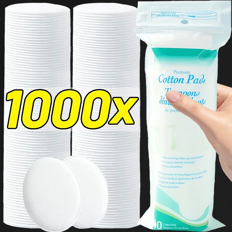 Disposable Makeup Remover Pads Soft Breathable Round Edge Daily Face Cleaning Cotton Pads Gentle Skin Care Facial Cleansing Wipe