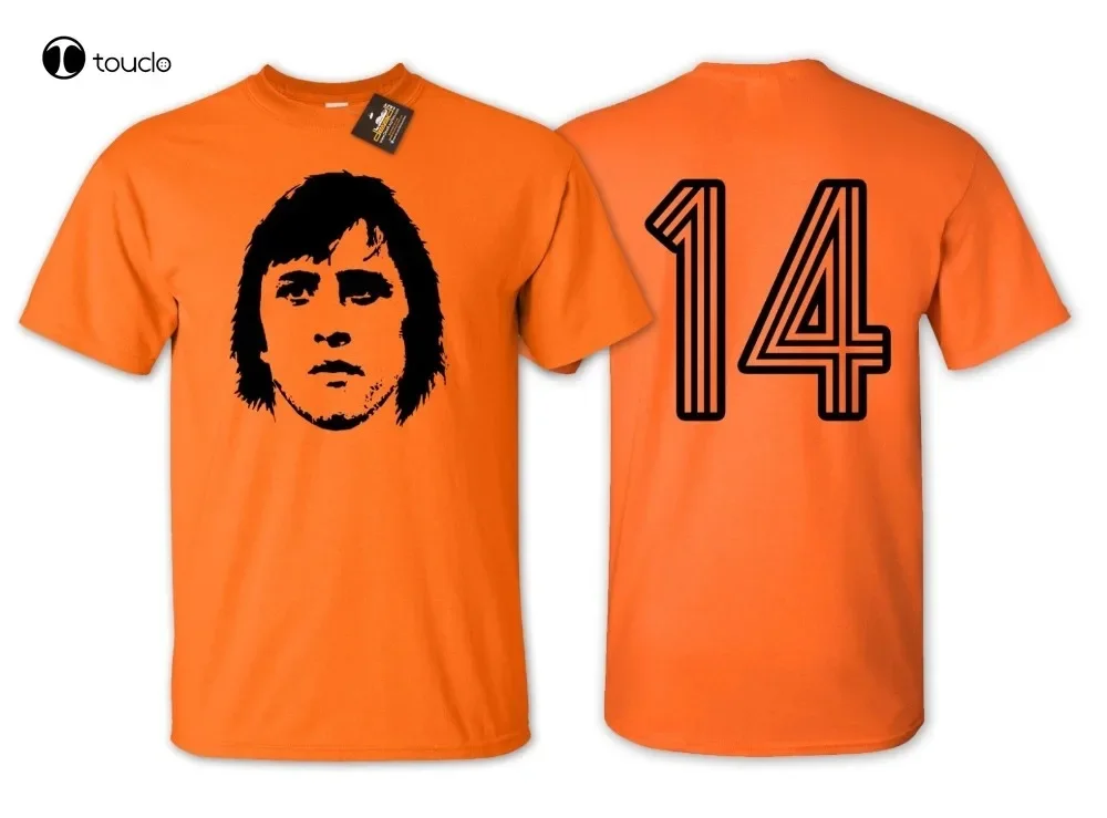 Camiseta de futbolista Cruyff 14 Holland, camiseta informal de diseñador con cuello Op para fanáticos de los Euros de Países Bajos para hombre,