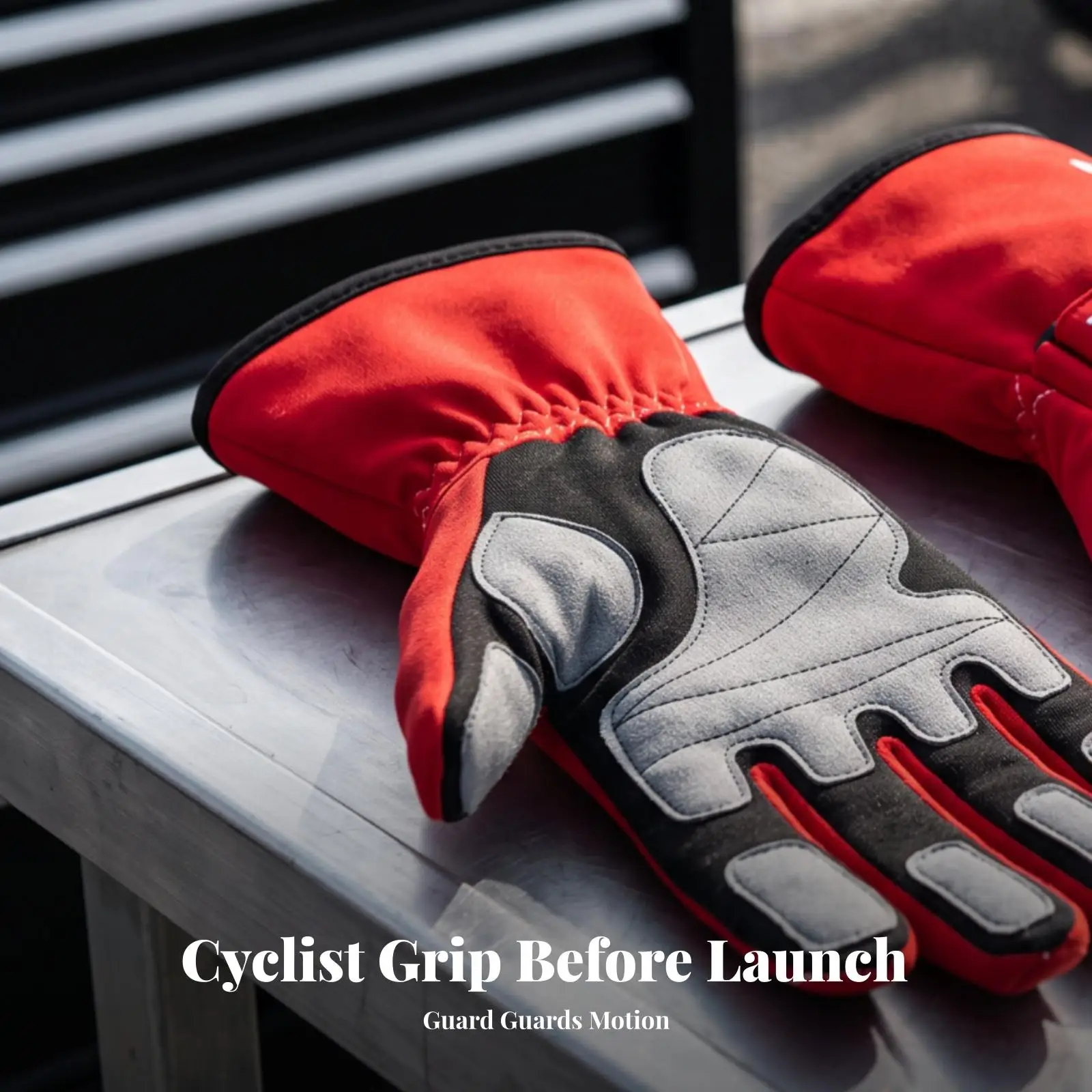 adult-biking-gloves-full-finger-nylon-racing-style-long-cuff-cushioned-palm-non-slip-grip-for-motorcycle-ride