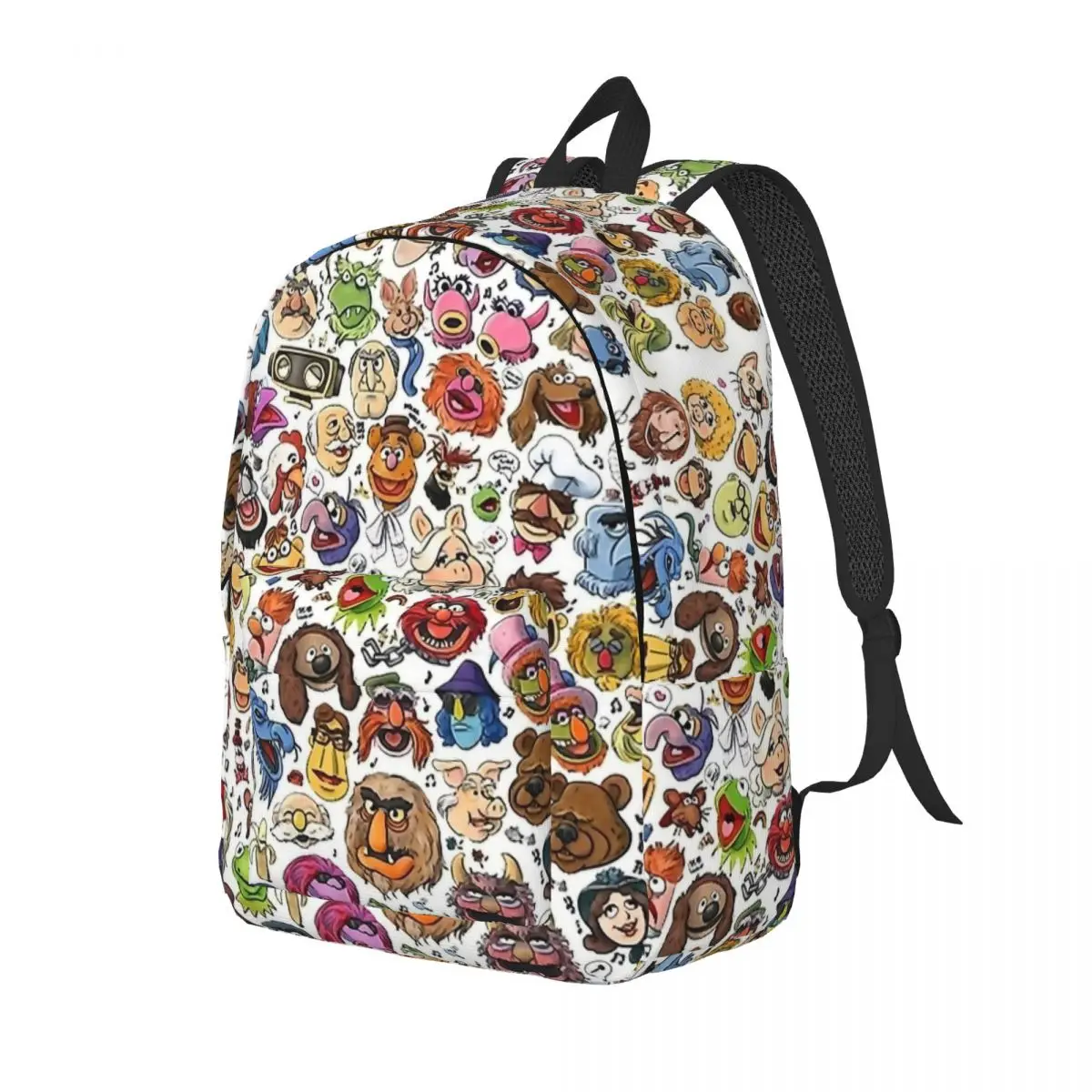 Mochila dos desenhos animados dos Muppets Caco para Adolescentes, Adolescentes Daypack, Escola Secundária Estudante Book Bags, é hora de acender as luzes, Presente