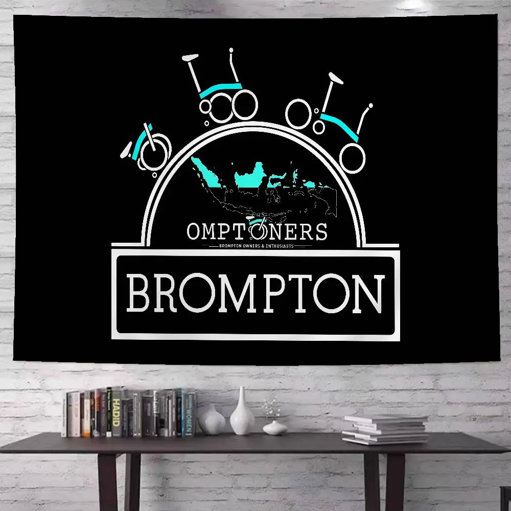 B-Brompton Bicycle Pattern Colorful Tapestry Wall Hanging Bohemian Wall Tapestries Mandala Wall Art Decor